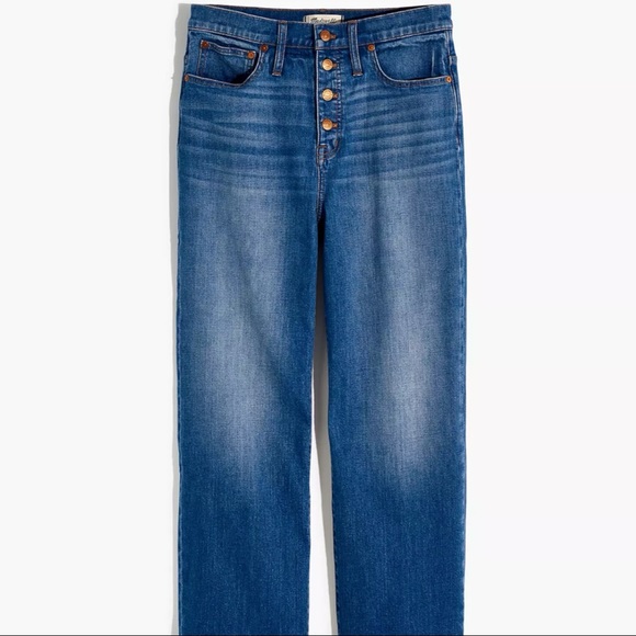 Madewell Slim Wide Leg Jeans Olympia Wash - Picture 2 of 4